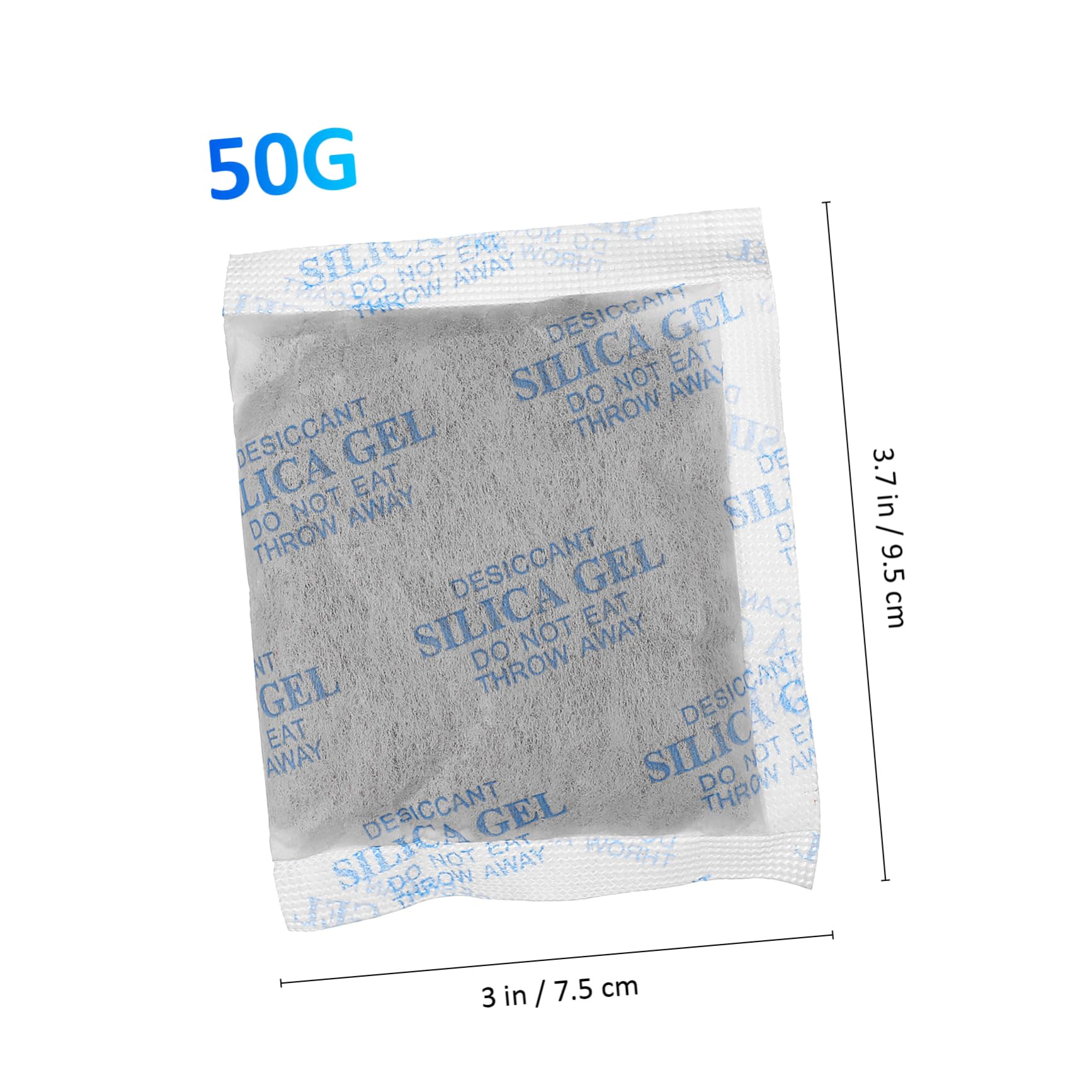 30 Paquetes Desecantes de Gel de Sílice de 50g, Tejido sin Tejido, Alta Absorción de Humedad para Almacenamiento de Alimentos y Electrónica