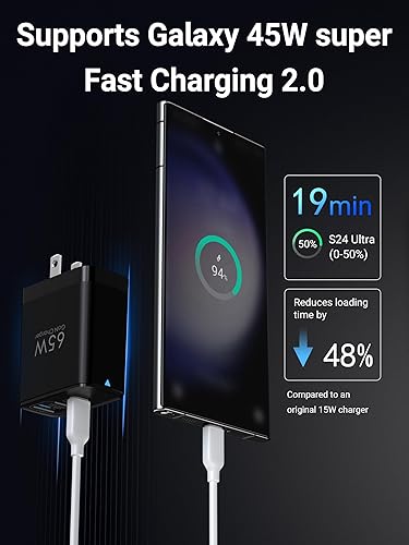 Miniatura 12 de Bloque de cargador USB C de 65 W, cargador de pared GaN de 3 puertos, plegable, compacto, tipo C, carga rápida para MacBook Pro/Air, para iPhone