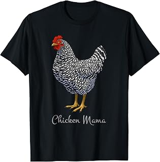 Chicken Mama Black Barred Plymouth Rock Hen Mom Bird Lovers T-Shirt