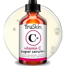 TruSkin Vitamin C Super Serum for Face, 5 Skin Benefits, 2 fl oz | Vitamin C, Retinol, Niacinamide, Hyaluronic Acid and Squalane to brighten, firm, smooth, hydrate, and refine skin
