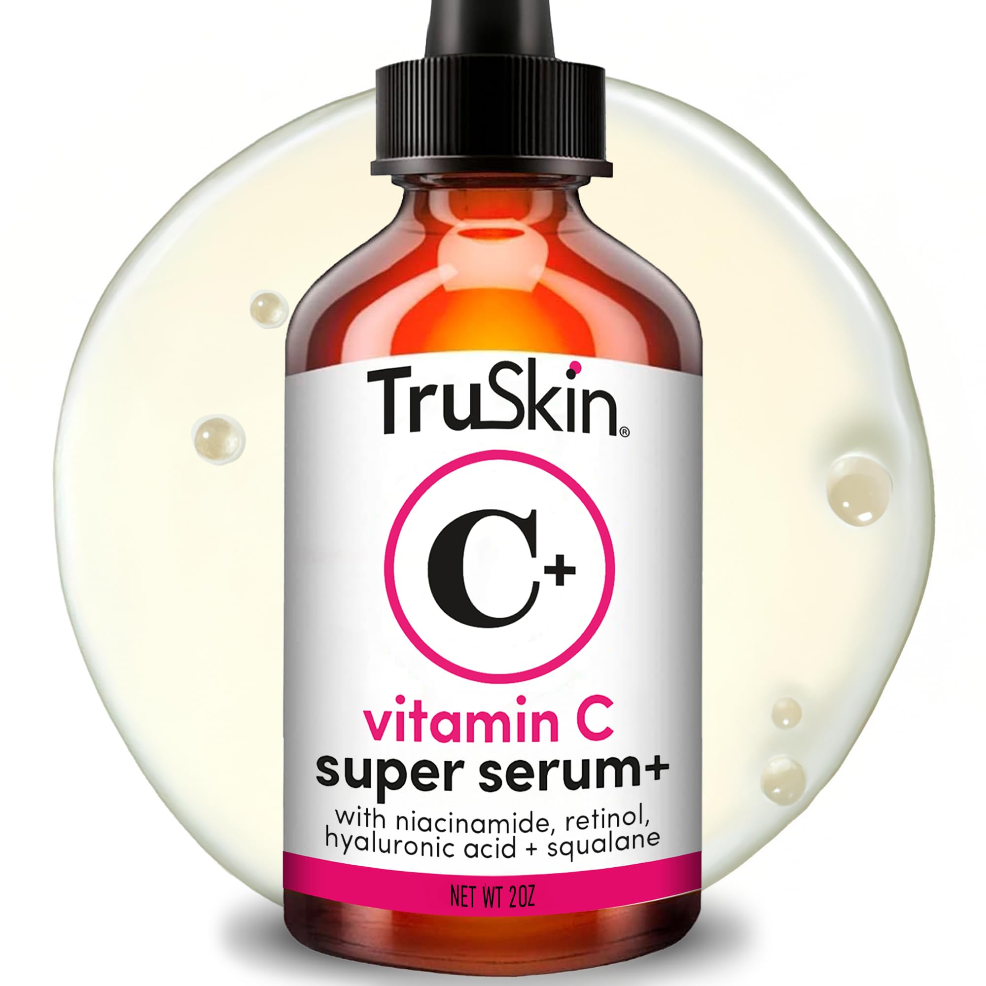 Super Vitamin C Face Serum with Niacinamide, Retinol, Hyaluronic & Salicylic Acid (BHA) - All-in-One Anti Aging Facial Serum for Brightening, Firming, Dark Spots, Discoloration - 2 fl oz