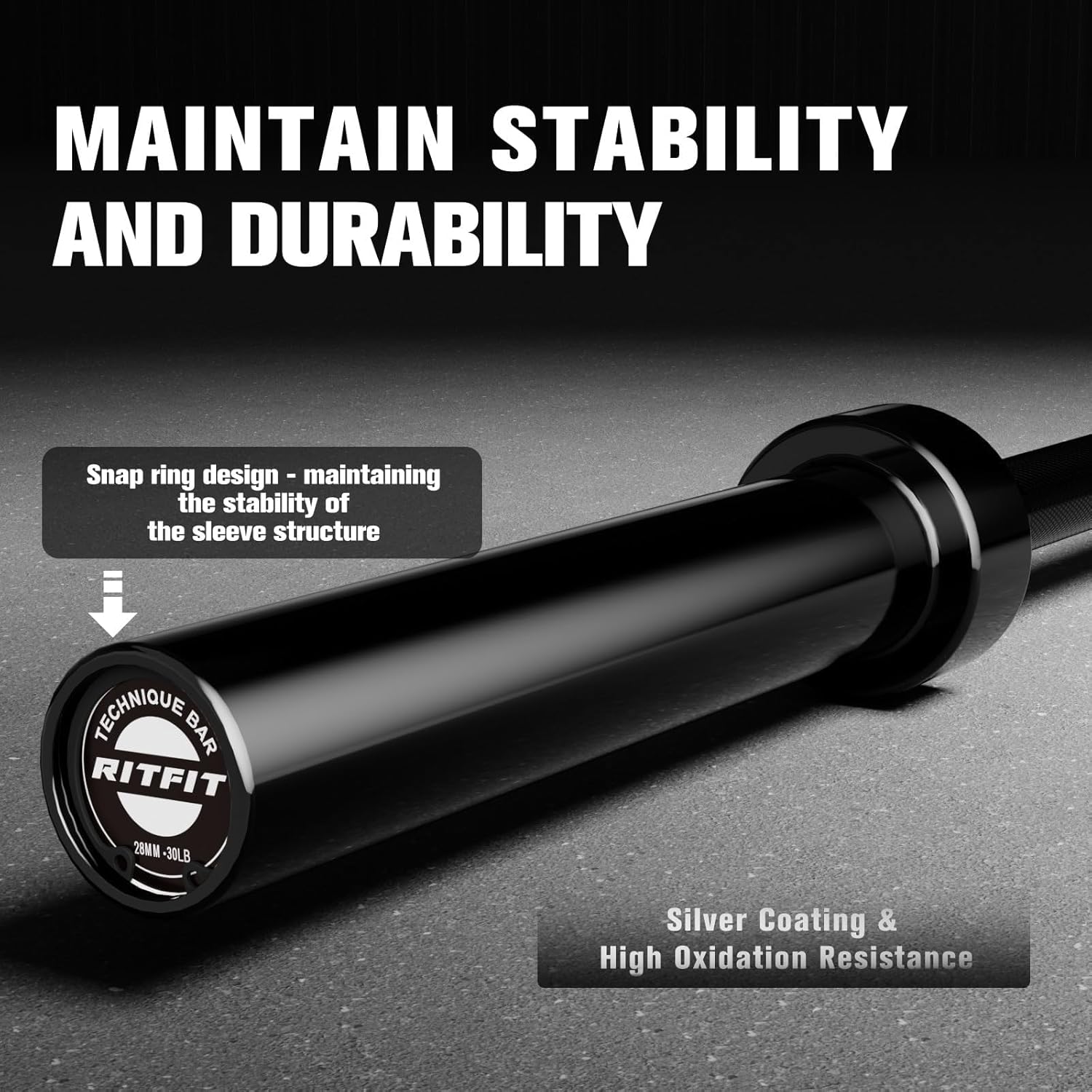 RitFit Barbell Weight Set - 4/6FT Olympic Barbell with Weight Plates (55-115LB Total) - Weightlifting Equipment for Squats, Curls, Deadlifts, Presses, Hip Thrusts