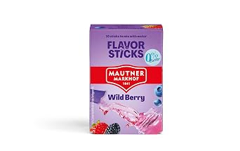 Mautner Markhof Wild Berry 10 Flavor Sticks Zero Sugar Drink Powder Low Calorie (10 x 2.6 g)