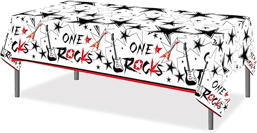 Miniatura 375 de CC HOME 1 pieza de mantel de plástico para fiesta de los 90 de 54 x 87 pulgadas de largo, mantel vintage retro de los 90 de hip hop, tema de 1990