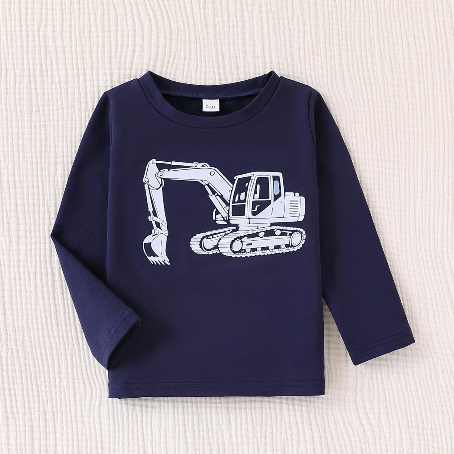 2-6 Years Toddler Boys' 3 Pack Long Sleeve Crewneck Graphic T-Shirts Kids Clothes Top Tee Boys Fall Shirts - Image 5