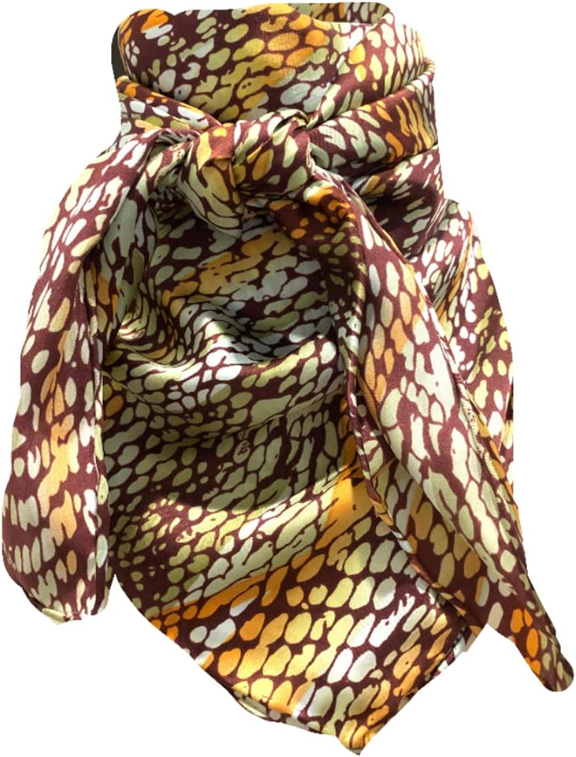 Wyoming Traders Cowboy Wild Rag Charmeuse 100% Silk Scarf Bandana 34"