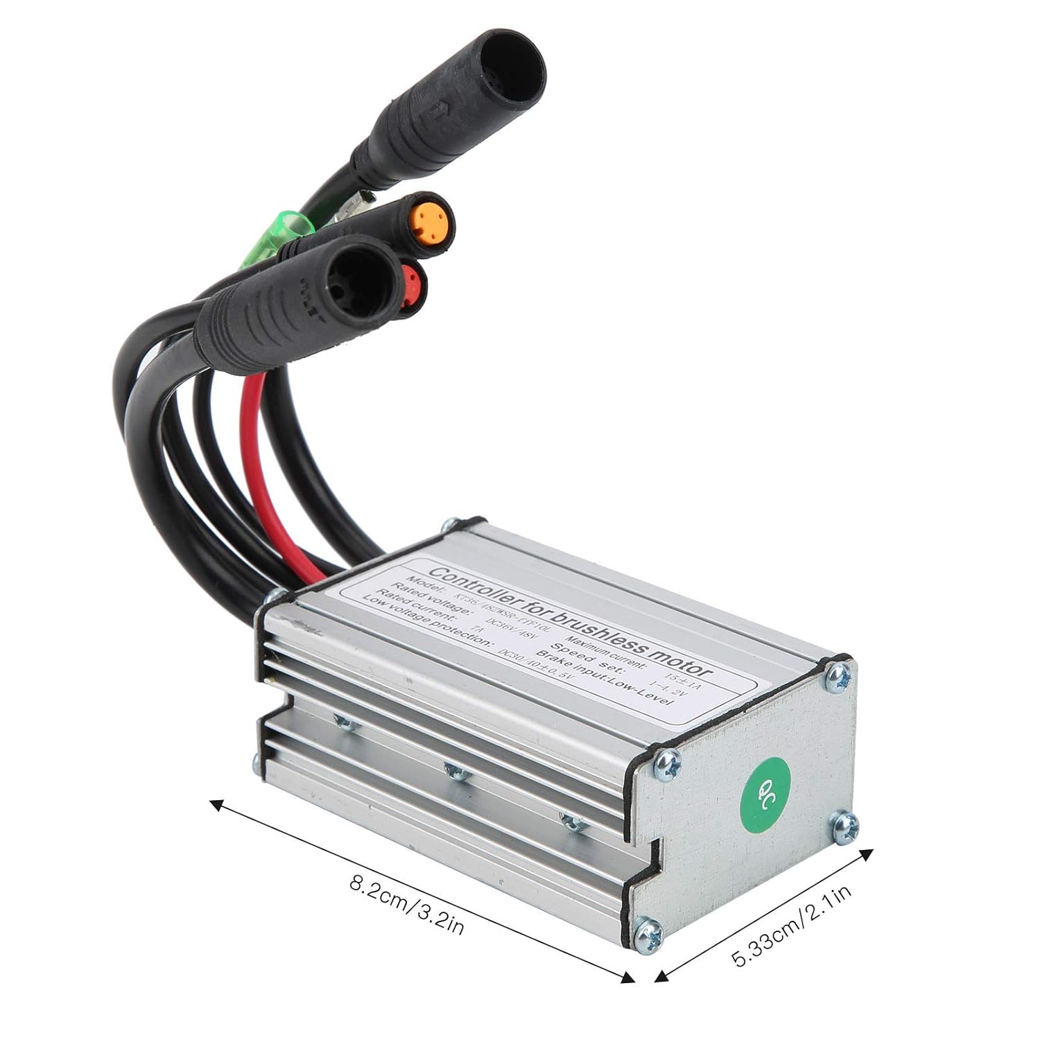 Electric Controller with Lamp Aluminium Alloy DC Motor Controller for 36/48V Scooter Replace