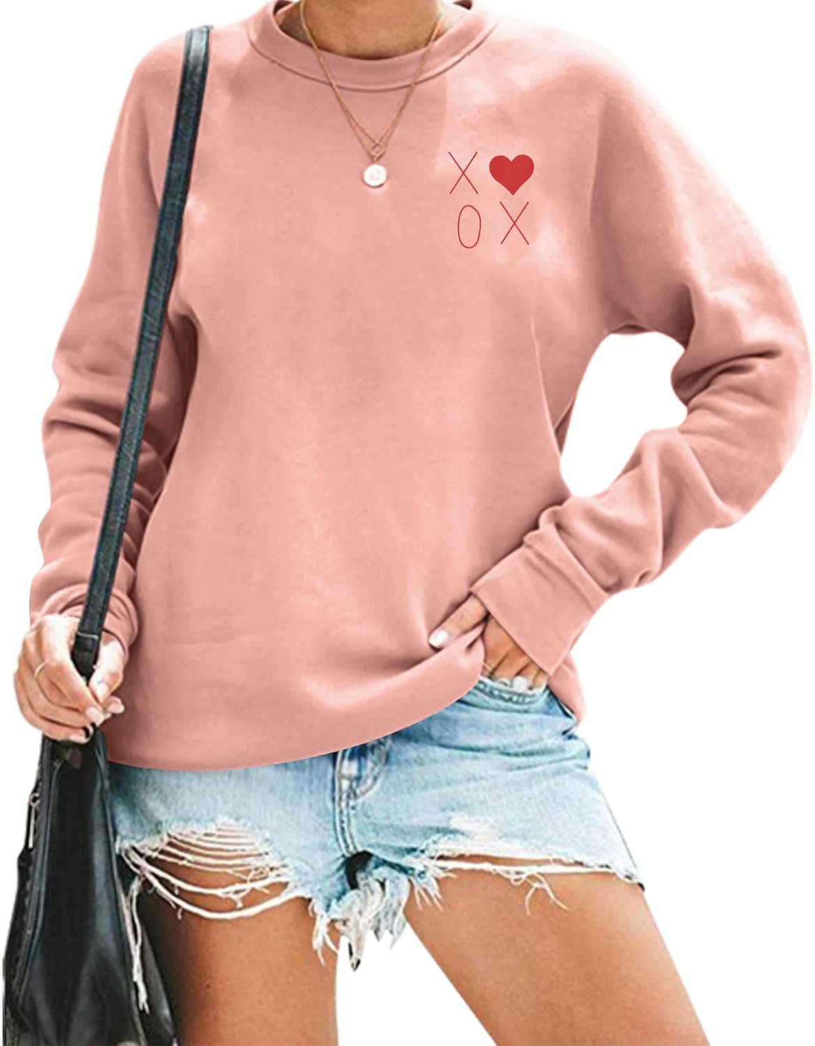 SFHFY Valentines Sweatshirt Women Cute Love Heart Sweater Valentine Pullover Shirt Casual Heart Long Sleeve Tops - Image 7