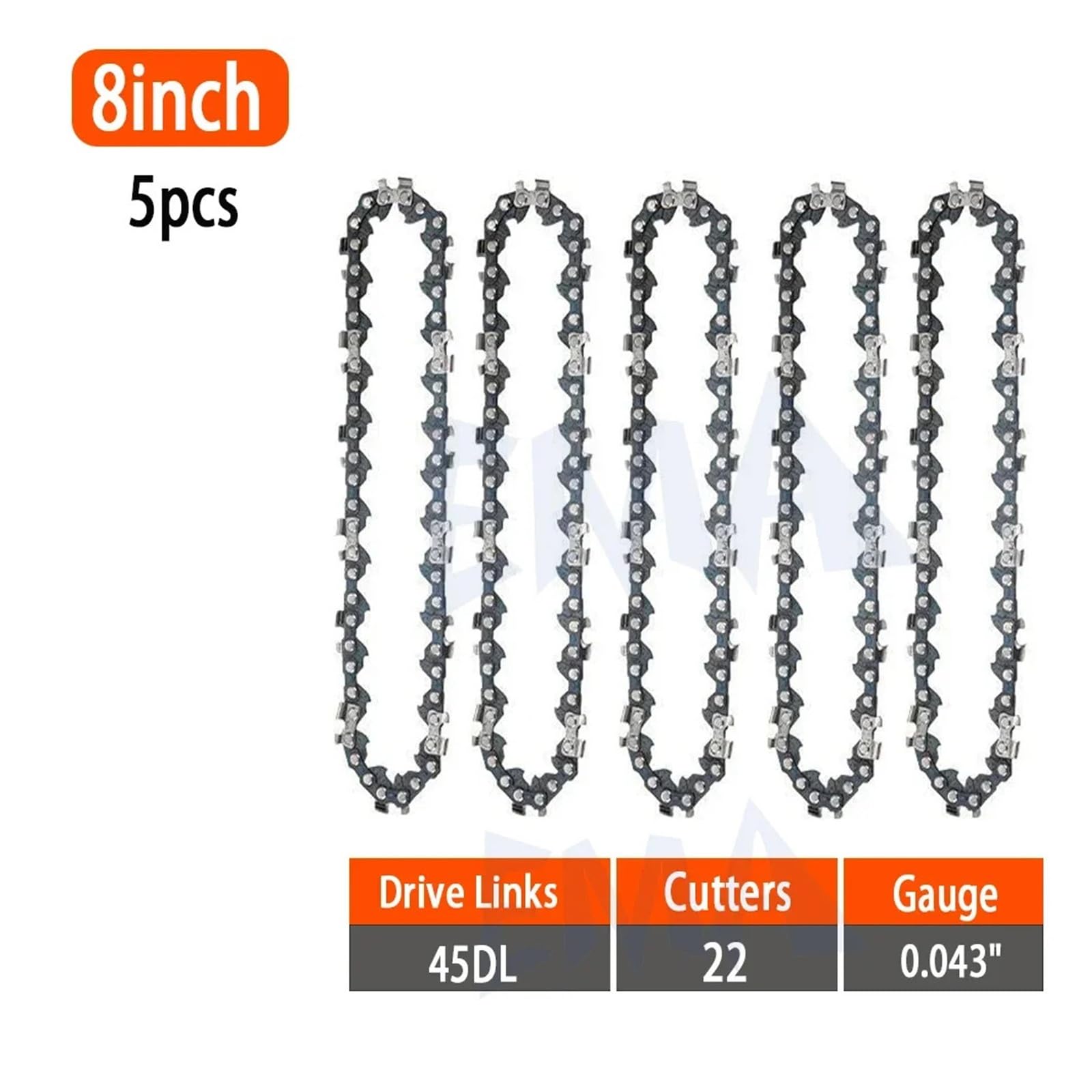 6-calowy/4-calowy/8-calowy mini łańcuch do piły łańcuchowej ze stali elektrycznej, zamienny łańcuch do piły elektrycznej(8inch 5pcs)