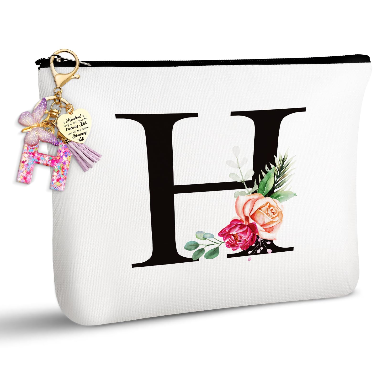 TUZELIYA Personalisierte Buchstaben A-Z Kosmetiktasche Geschenk für Frauen - Geburtstagsgeschenke für Frauen, Mädchen, Mütter, Beste Freundinnen und Brautjungfern