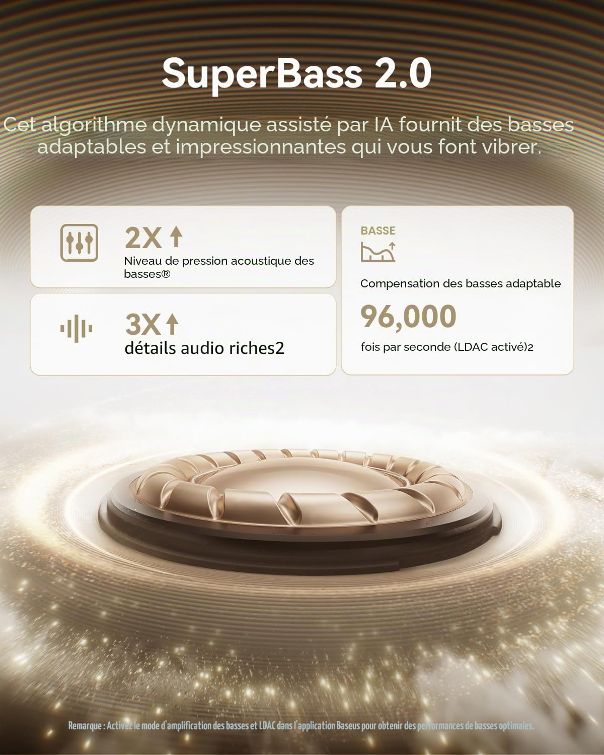 Baseus MC1 Pro Open Ear Écouteurs à clip pour oreilles avec un son impressionnant, amplification des basses adaptative, Bluetooth 6.0, annulation du bruit pendant les appels, IP67, batterie 40H, 5 g