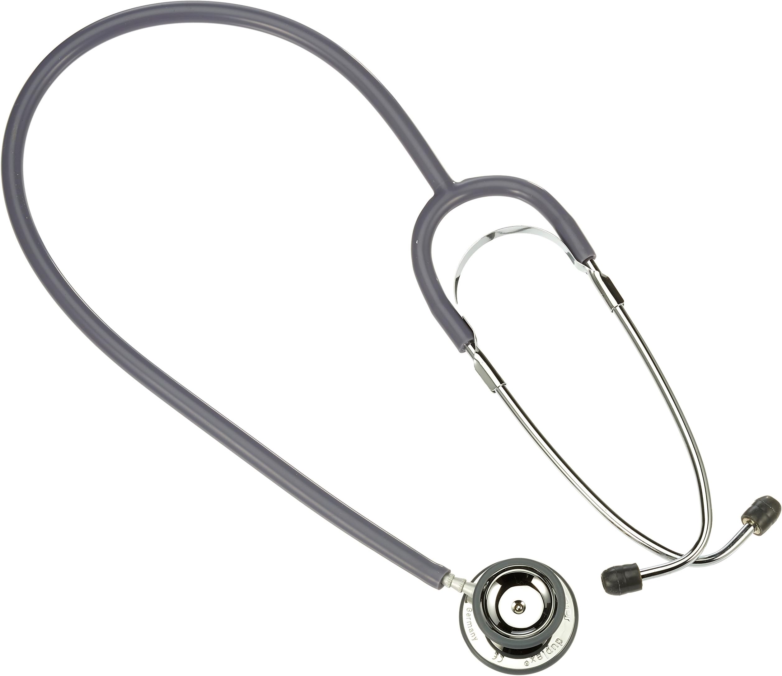 Riester 4011-03 Stethoscope duplex, blue, chrome plated, in sales supporting cardboard box