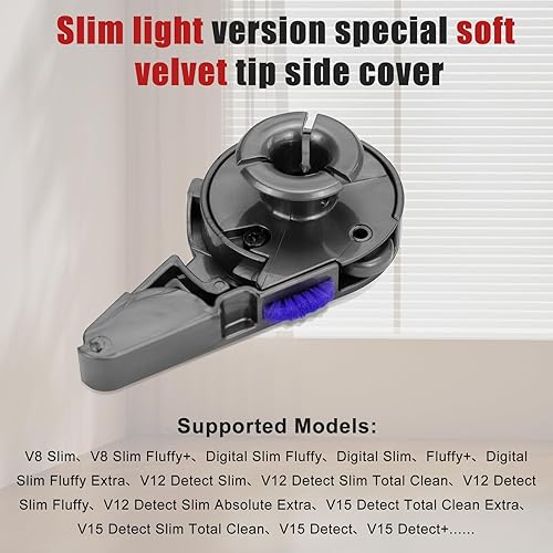 Miniatura 3 de Cubierta de la tapa del extremo de la barra del cepillo del rodillo para Dyson Digital Slim, V8 Slim, V12 V15 Detect Slim Reemplazo