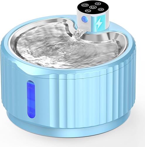 Fuente de agua inalámbrica para gatos, fuente de agua para mascotas de 94 oz2.8 L, funciona con pilas, para gatos en el interior, fuente de agua