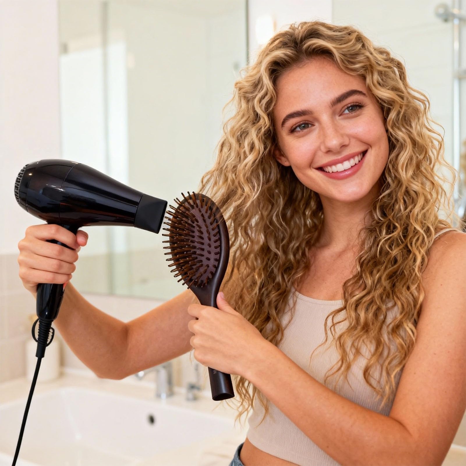 Spazzola per capelli artigianale in legno – setole in legno naturale con cuscino in gomma altamente elastica, spazzola antistatica per ridurre la rottura dei capelli e il massaggio del cuoio