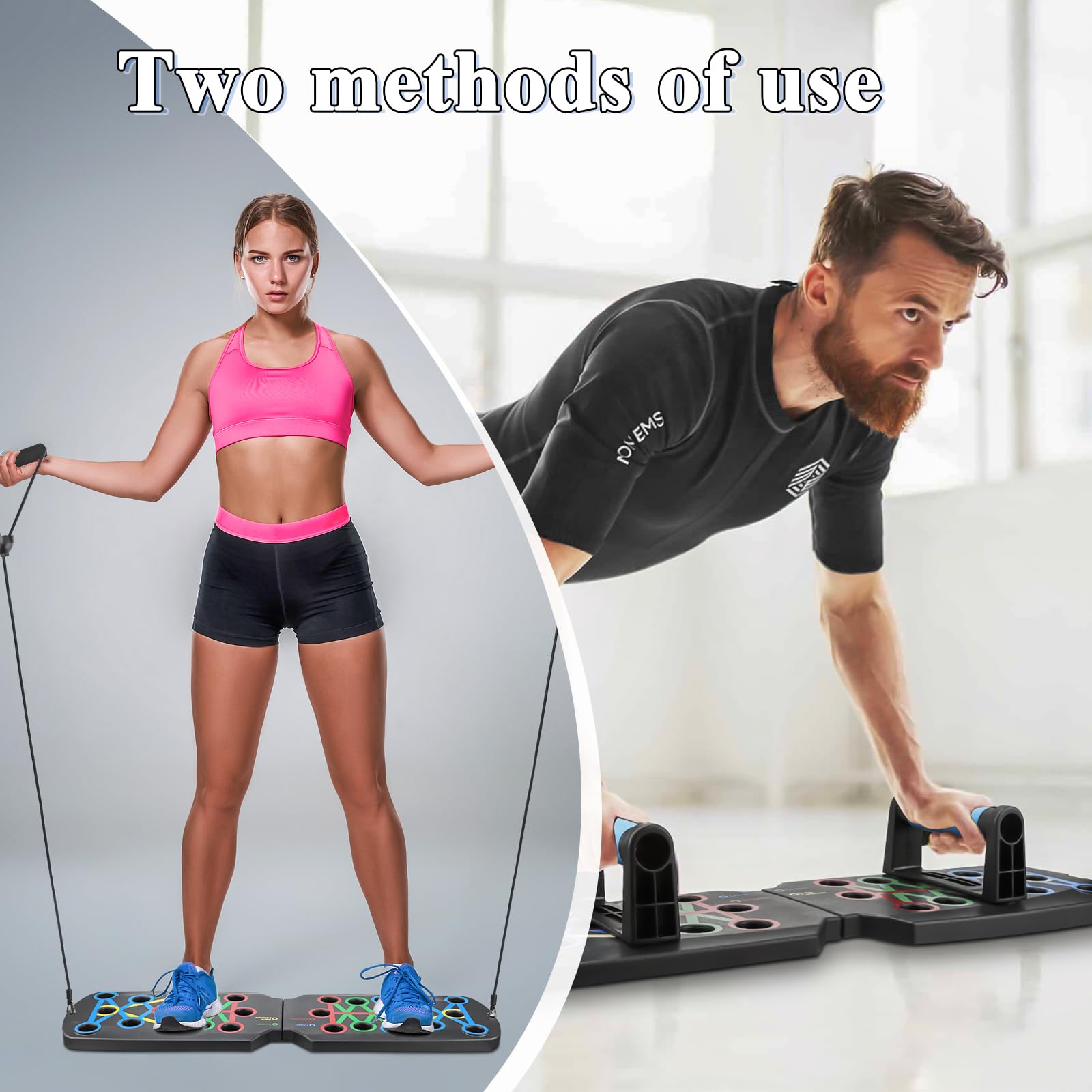 Tavola per Flessioni, Push Up Board, Tavola Flessioni Multifunzionale, Attrezzi Palestra Casa, Allenamento a Casa