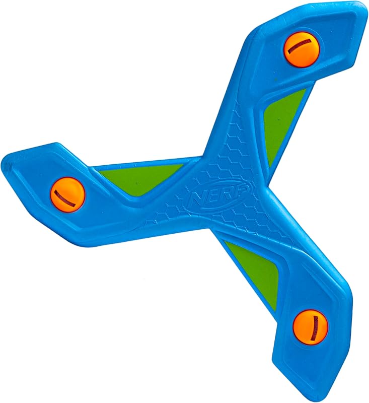 Franklin Sports Nerf Slingerang Foam Kids Boomerang | Easy-Grip 4-Handle Design, Built-In Whistle Sound, Solo or Multiplayer Fun, For Backyard + Beach Play, Great Gift Idea