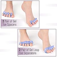 Vista 91 de Dr. JK- Separador de dedos de gel ToePal, 2 pares, espaciadores de dedos, corrector de juanetes