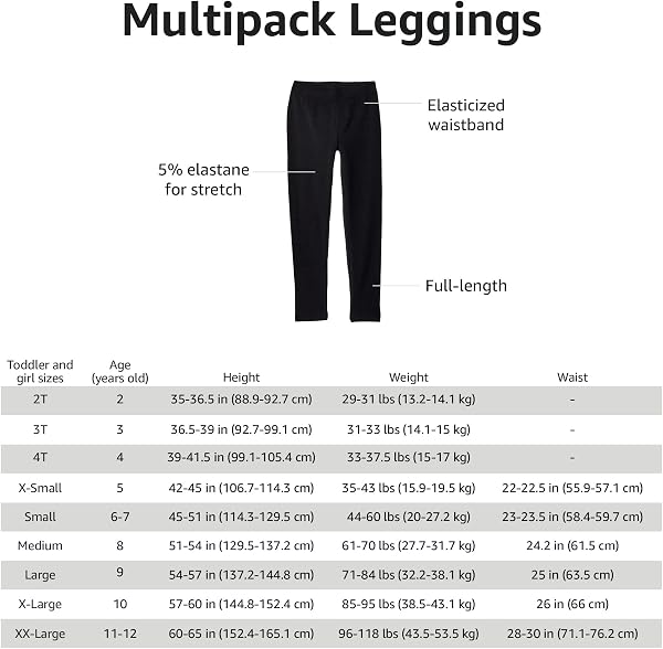 Amazon Essentials Bambine e Ragazze Leggings - 5