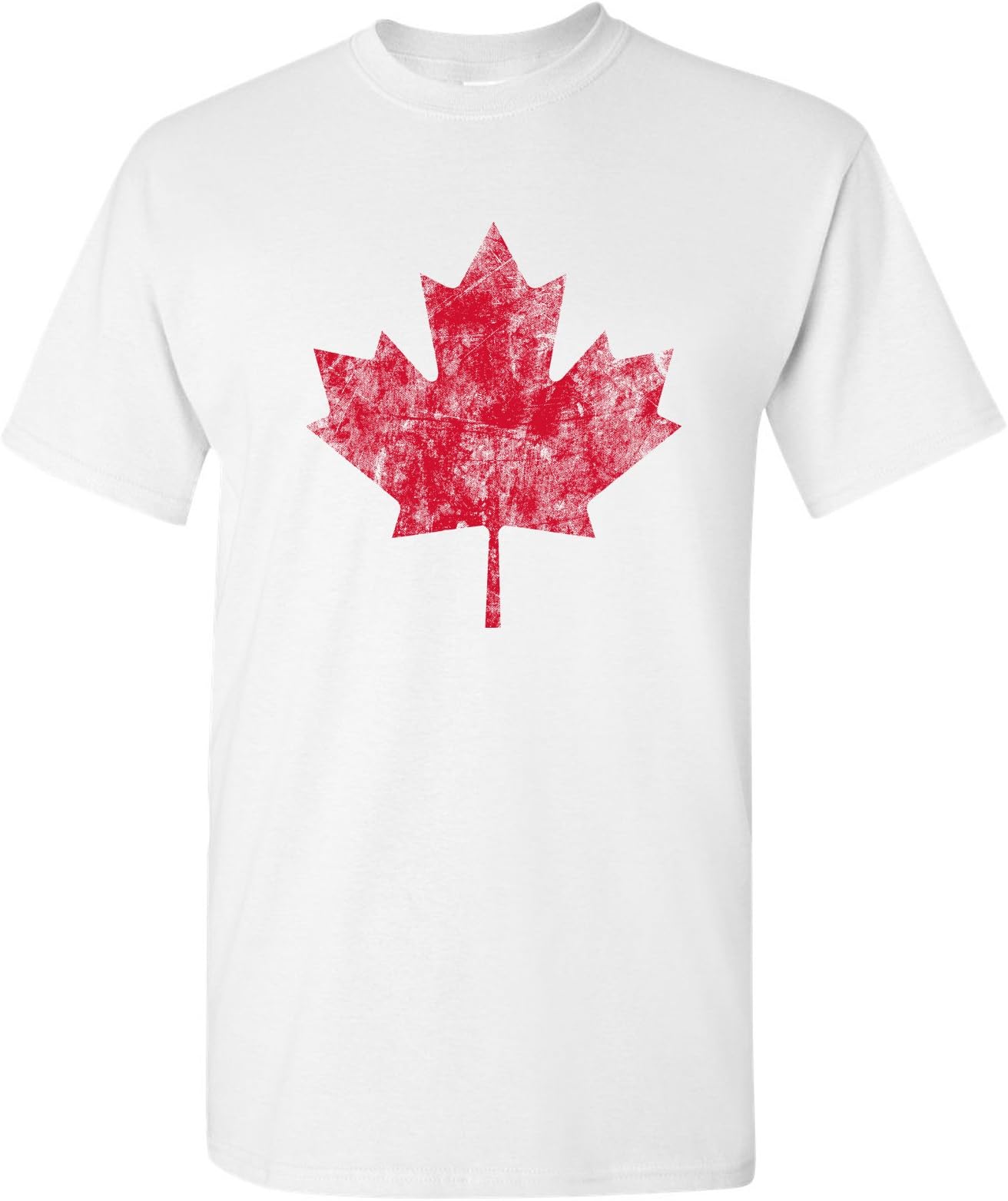 Canadian Maple Leaf Distressed Vintage Basic Cotton T-Shirt