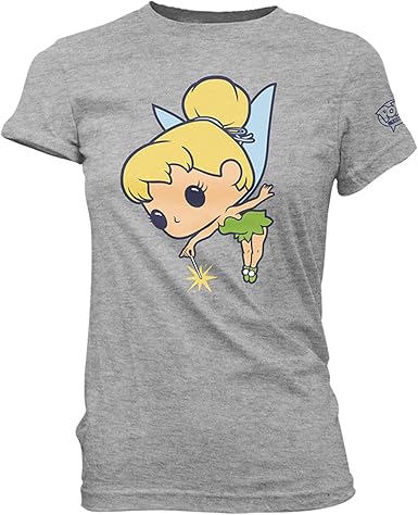 Amazon.com: Funko POP Disney Tinker Bell Tee T-Shirt - Girls (XL) Grey