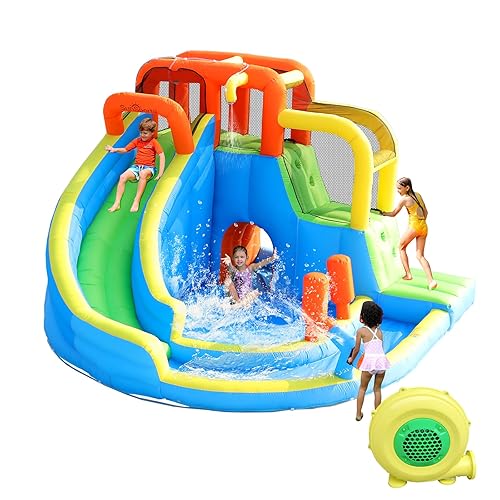 Inflatable Water Slide - Bounce House,Bouncy Castle for Kids Outdoor,