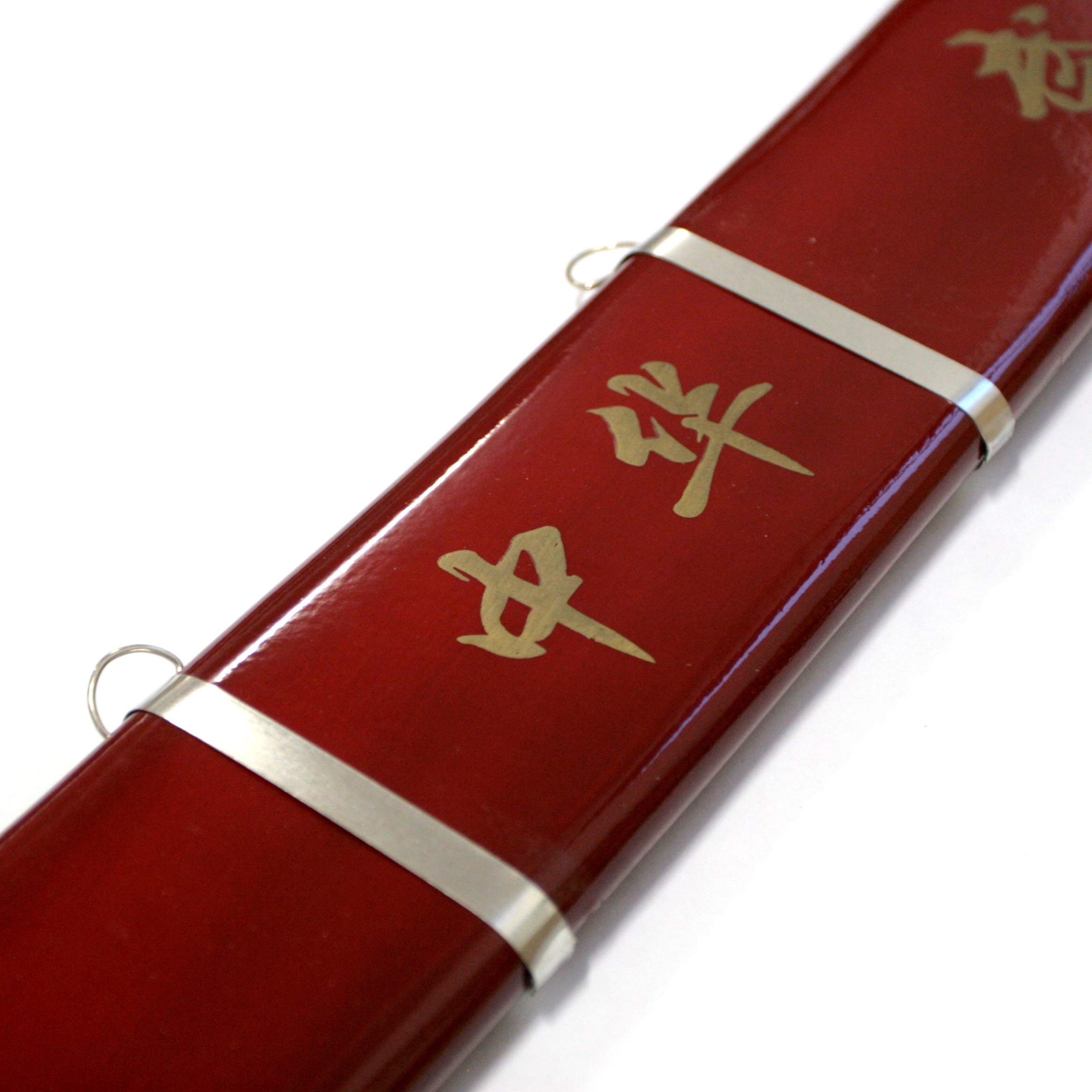 DEPICE Dao Säbel/Kung-Fu Schwert minimal schwingend 30", Klingenlänge 76 cm, Gesamtlänge 93 cm (95 cm in Scheide),ca. 550 g (ca. 1000 g mit Scheide), dekorative Holzscheide, Kung-Fu, Wushu