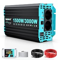 SUDOKEJI Inverter da 1500 W/3000 W, convertitore di tensione sinusoidale puro