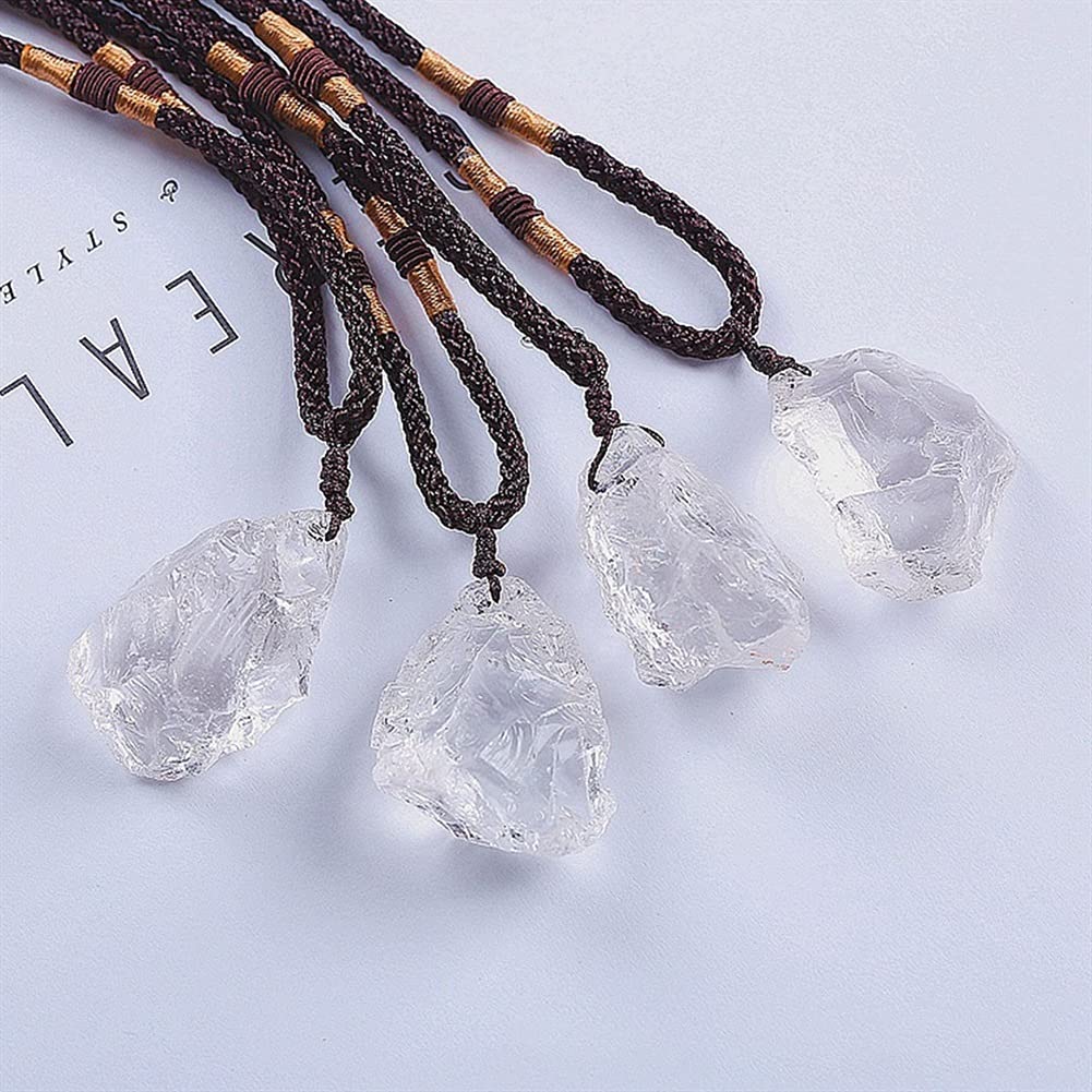 Piedra Natural 1 Pieza al Azar Natural Amatista cruda Rosa Transparente Citrino Piedra áspera Collar de Cristal de Cuarzo Colgante Regalo Gemas Chakra (Citrino 1 Pieza)