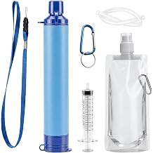 Water Filters Straws, Filtration Portable Gear, Supply for Drinking Hiking Camping Team Family Outing Set