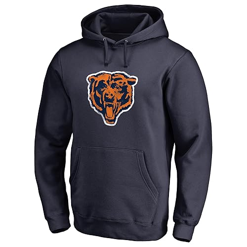 Men's Navy Chicago Bears Throwback Logo Pullover Hoodie