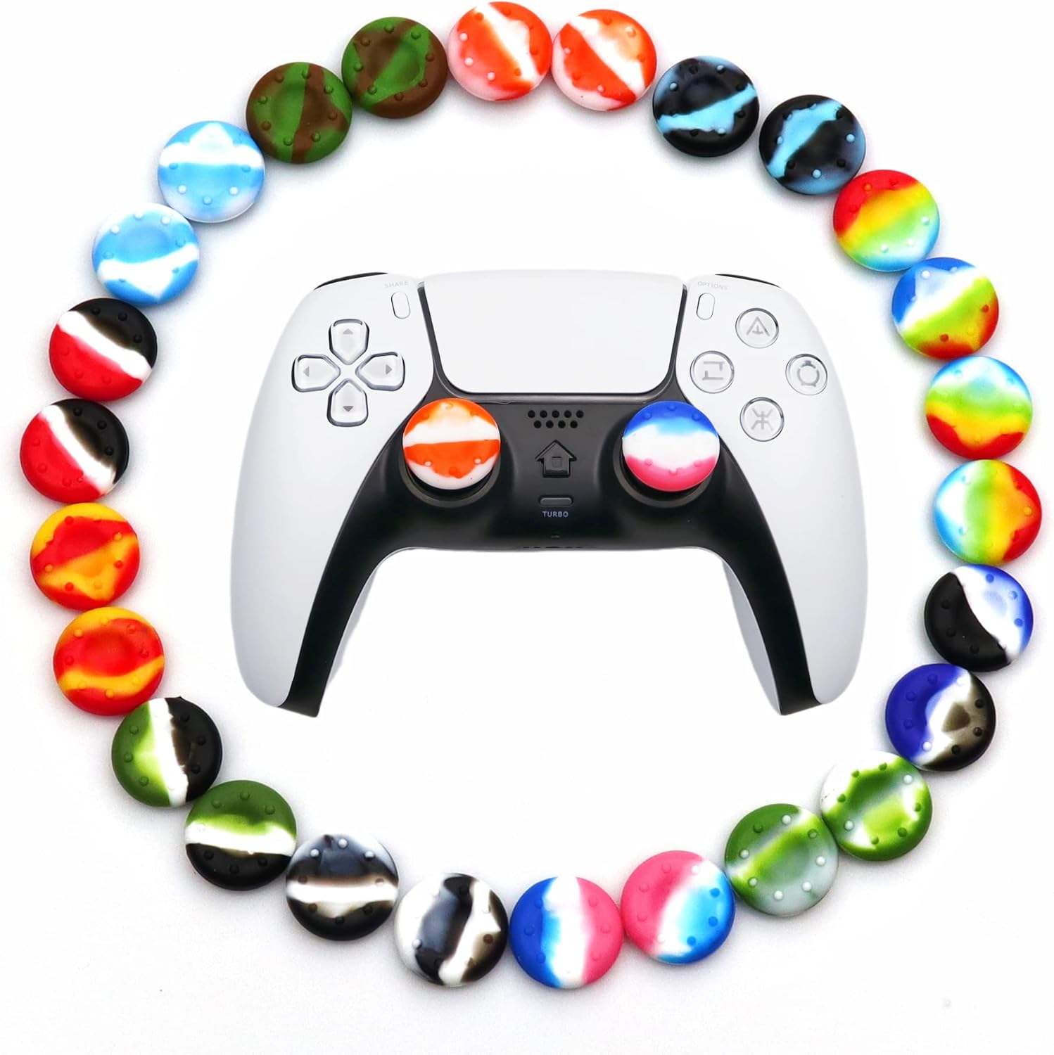 36pcs Joystick Grip for Ps5 Ps4 Controller, Silicone Thumb