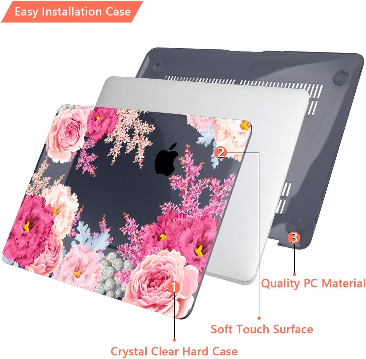 CISSOOK Gorgeous Floral Case for MacBook Pro 14 Inch 2025 2024 2023 2021 Release M5 M4 M3 M2 M1, Plastic Hard Shell Case for MacBook Pro 14.2", Gorgeous Flowers - Image 7