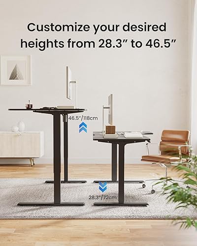 Miniatura 49 de FEZIBO - Escritorio eléctrico ajustable para trabajar sentado o de pie, 40 x 24 pulgadas, para oficina en casa, escritorio ergonómico para Negro