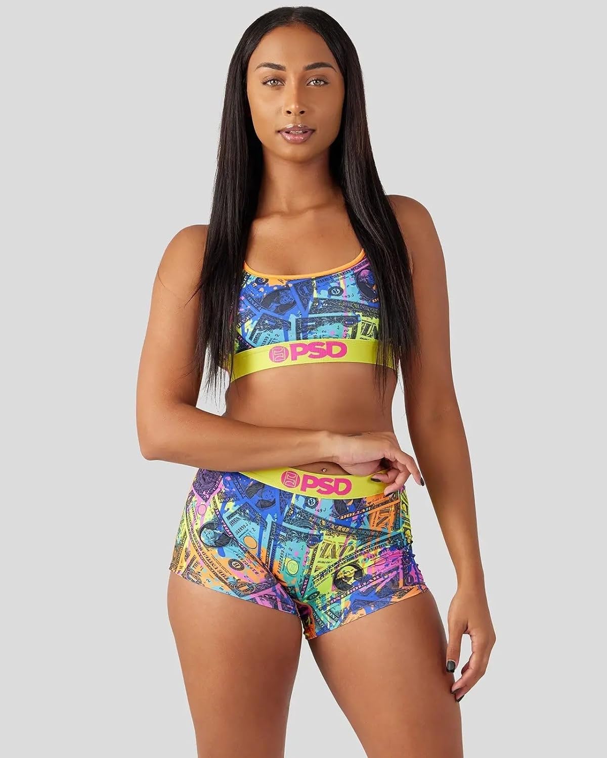 PSD Underwear Womens Sports Bra - Money, Medium Support Sports Bras for Women, Womens Racerback Sports Bras - Image 8