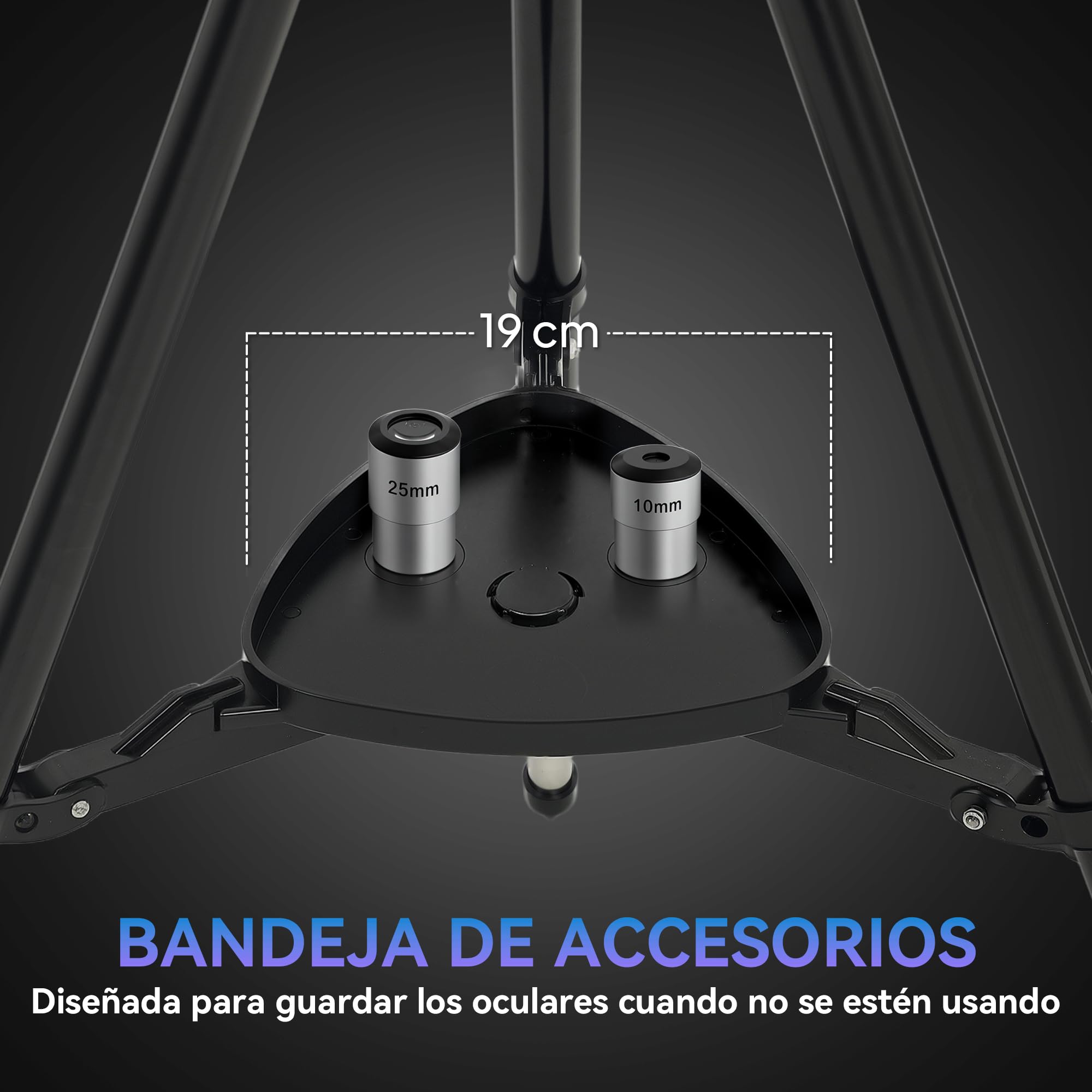 Outsunny Telescopio Reflector Astronómico, Apertura de 114 mm, 40X/100X, 1000 mm Telescopio Astronómico para Adultos, Principiantes y Niños, con Trípode Ajustable y Bolsa de Transporte