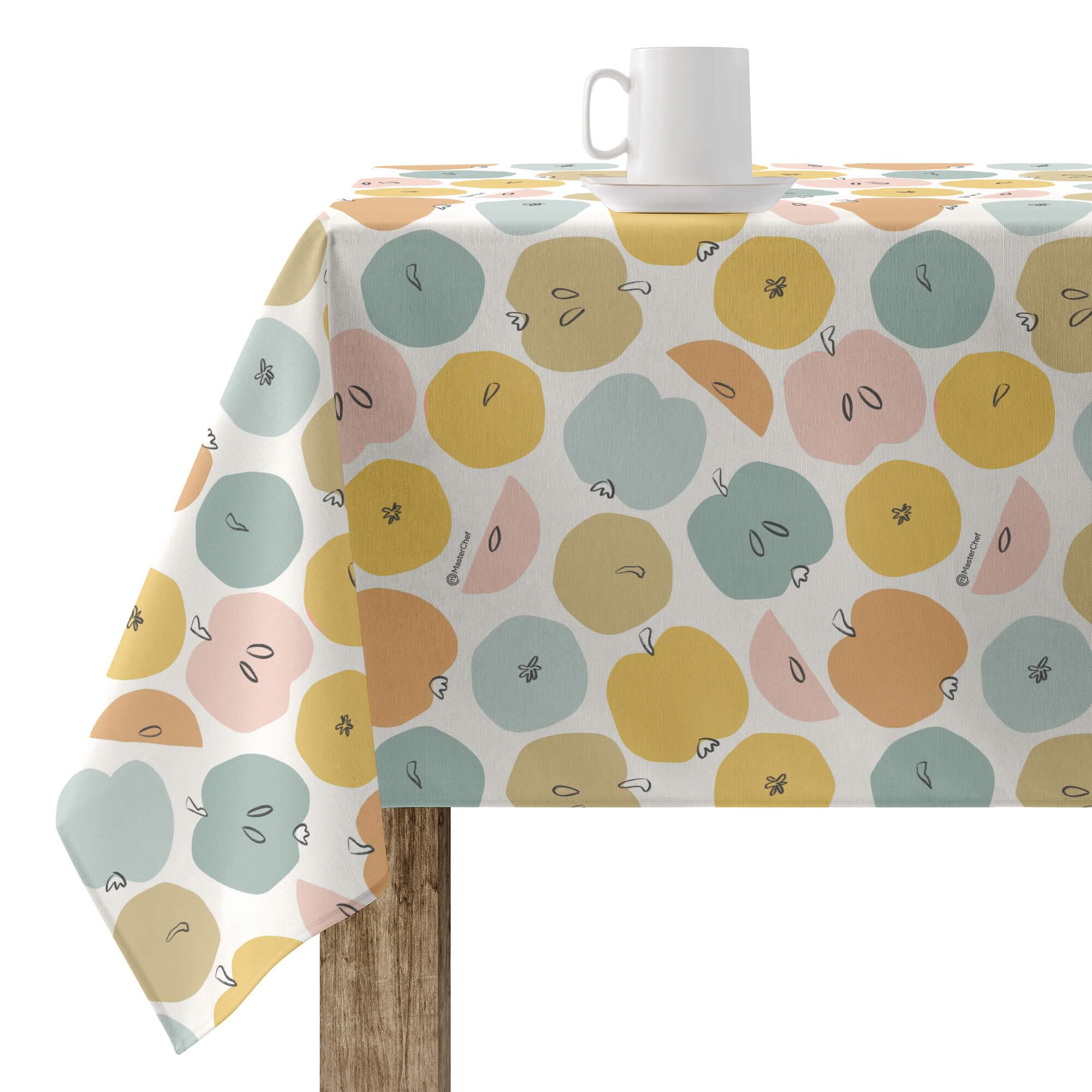 BELUM Nappe en résine anti-taches Masterchef Taille : 300 x 140 cm Modèle : 0400-42 Tissu : 100% coton - Nappe non-toile cirée toucher coton très doux - Nappe imperméable à l'eau répulsif liquide