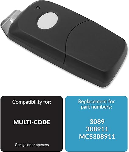 Miniatura 4 de Reemplazo remoto de puerta de garaje para multicódigo lineal 3089 308911 MCS308911 (negro) (paquete de 2)
