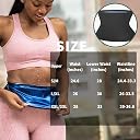 BODYSUNER Waist Trainer Trimmer Sweat Belt Band for Women Lower Belly Fat Sauna Slimming Belt Suit Workout, Blue, Large/Extra-Large gallery image
