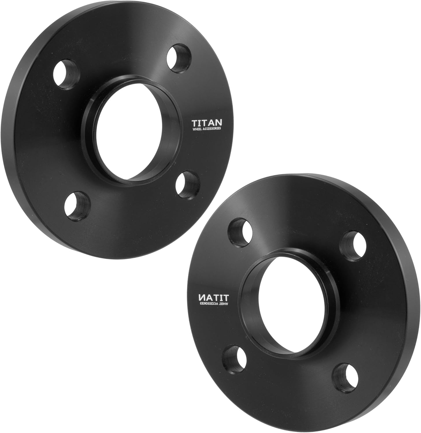 15mm 4x100 Hubcentric Wheel Spacers - Wider Stance, Increased Clearance, Fits Audi Fits BMW Fits VW - 15mm, 4x100, 57.1mm Hub, Set of 4 - Black