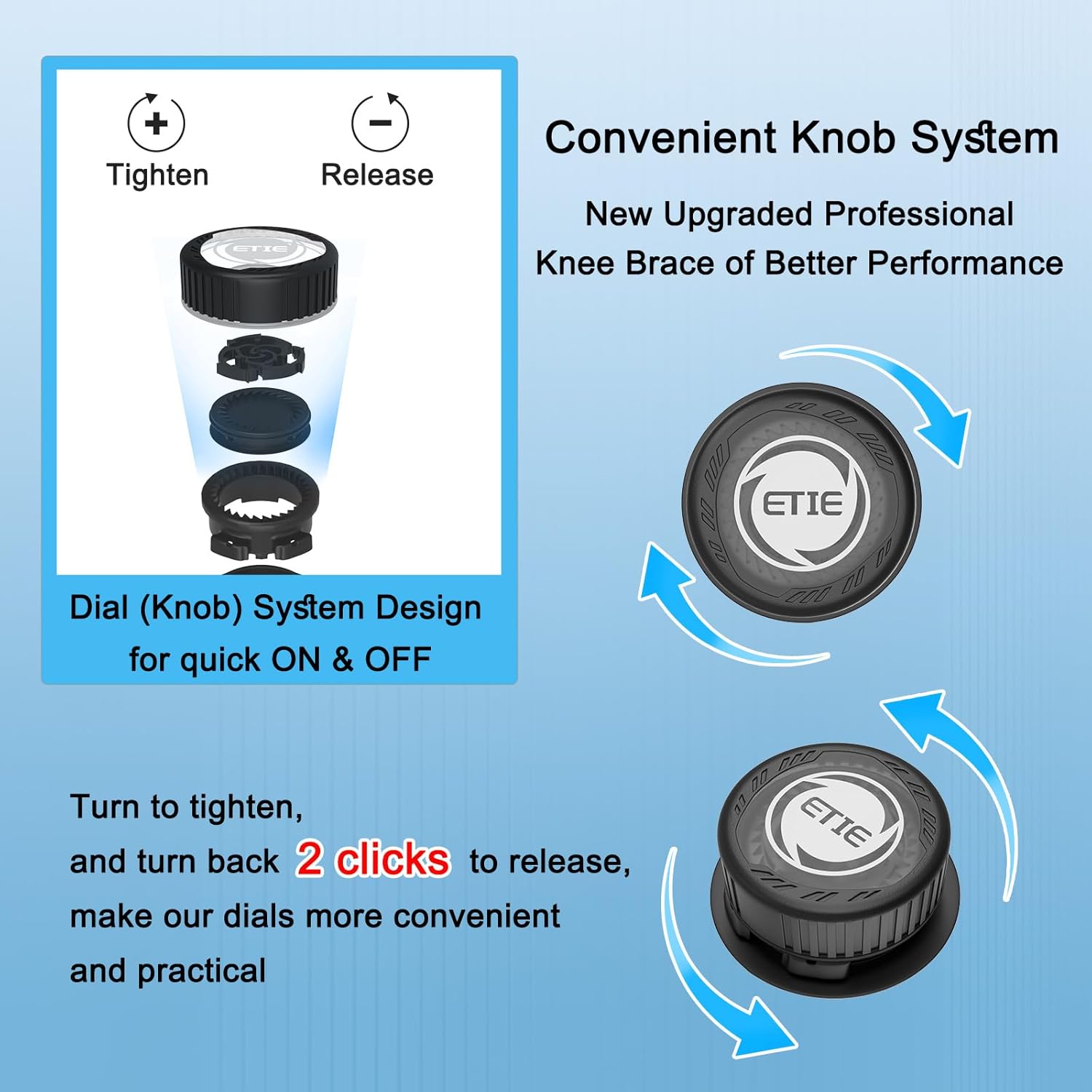 Kuangmi Knob Knee Brace, Knee Compression Sleeve with Patella Gel Pad & Side Stabilizers, Support for Sports, Workout, Pain Relief, Arthritis, Meniscus Tear (Left,Medium,Single)