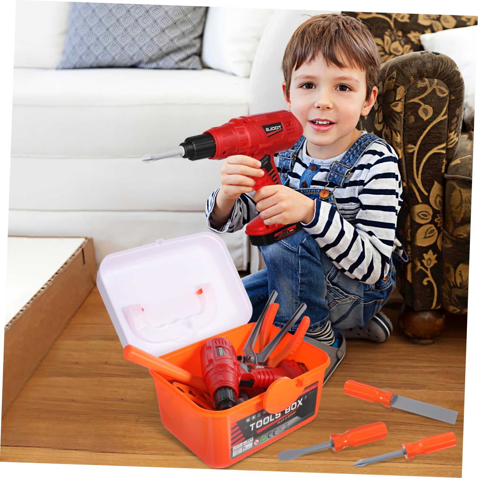 Amazon | STOBOK シミュレーション電動ドリルとツールボックス子供用