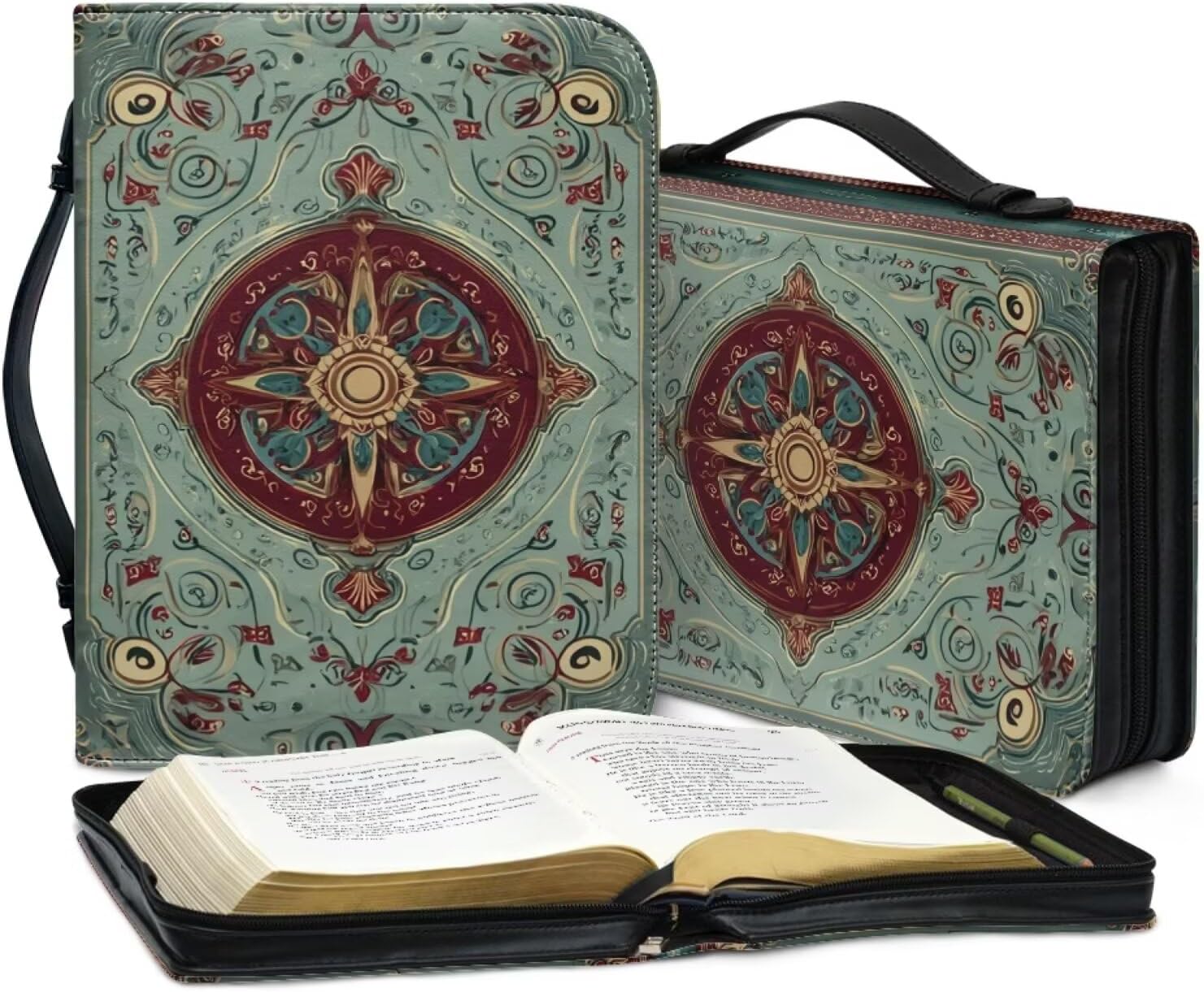 Bible Cover Case for Women Men Large Size Bible Handbag With Handle Bible Carrying Case Size M-2XL