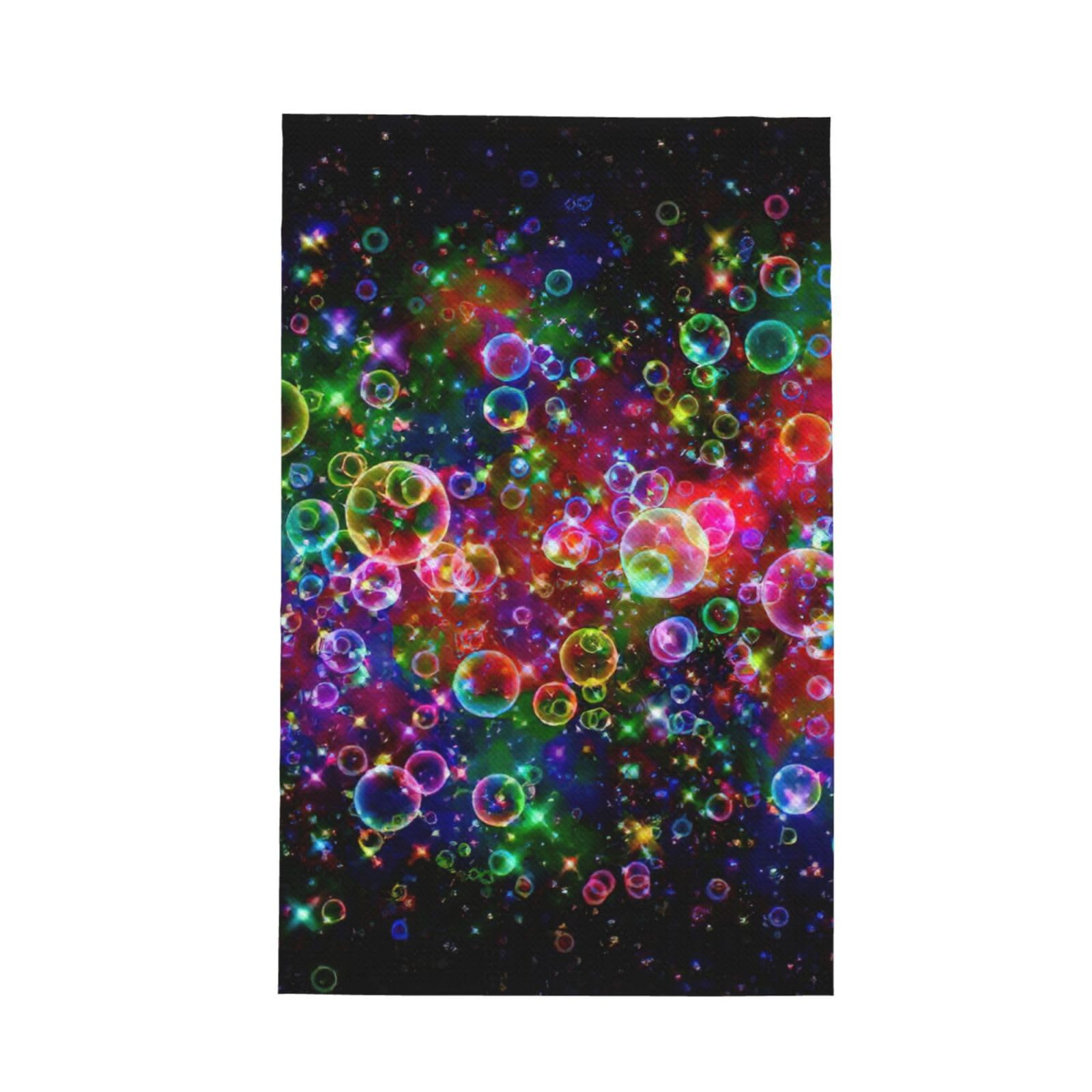 CKGODGF Bright Beautiful Colorful Art Print Absorbent Waffle Dishcloths,Kitchen Towels With Hanging Loops,Tea Towels.