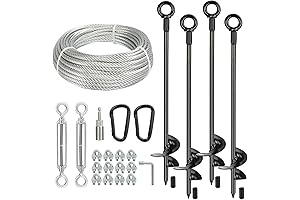 4-Piece Ground Anchor Kit for Trailers, Sheds, and More