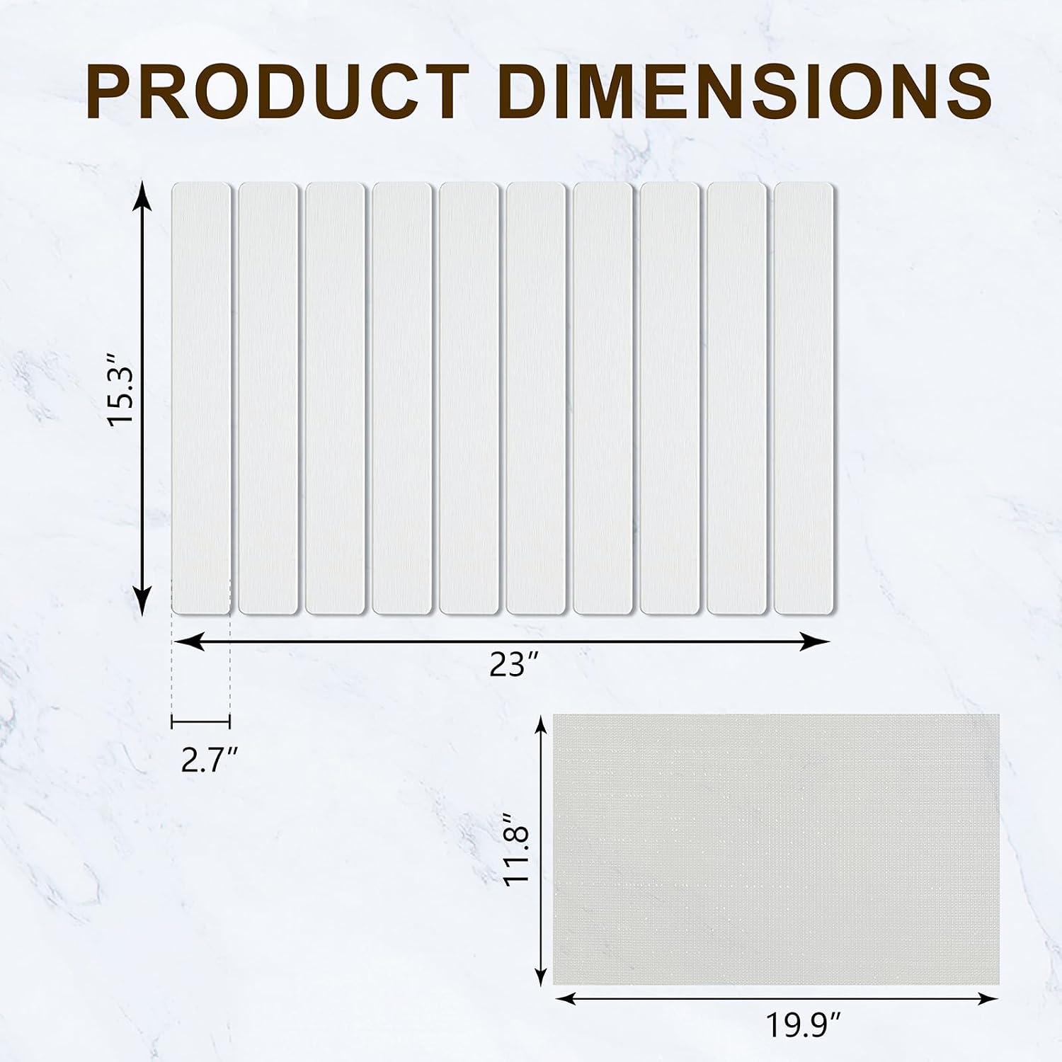 Large Stone Dish Drying Mat for Kitchen Counter, 24"×16" Quick Dry Collapsible Diatomaceous Earth Mat – Super Absorbent Foldable Drying Pad for Dishes (White, 23.2" x 15.4")