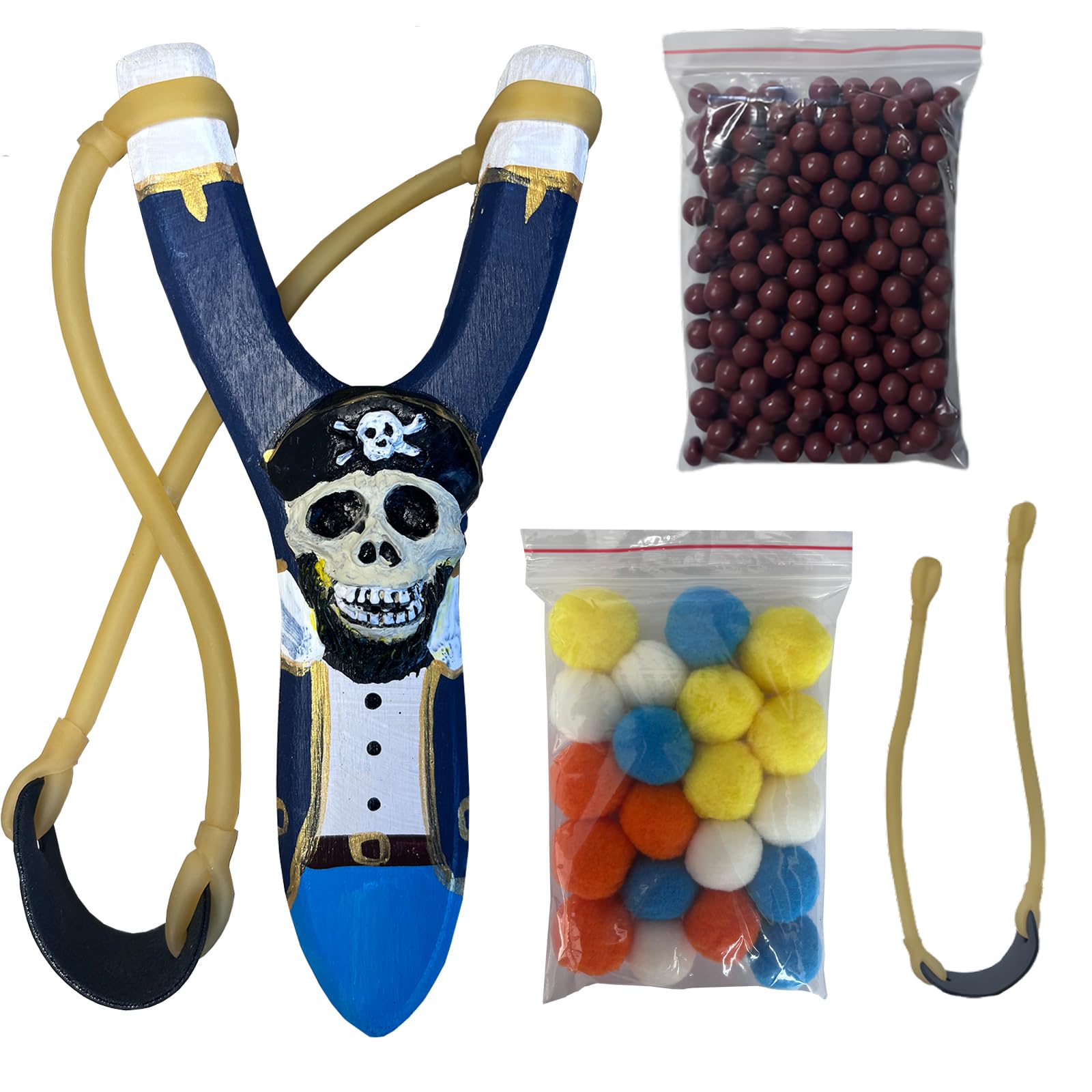 Amazon.com: LINJAY Wooden Slingshot for Kids – Handmade Pirate