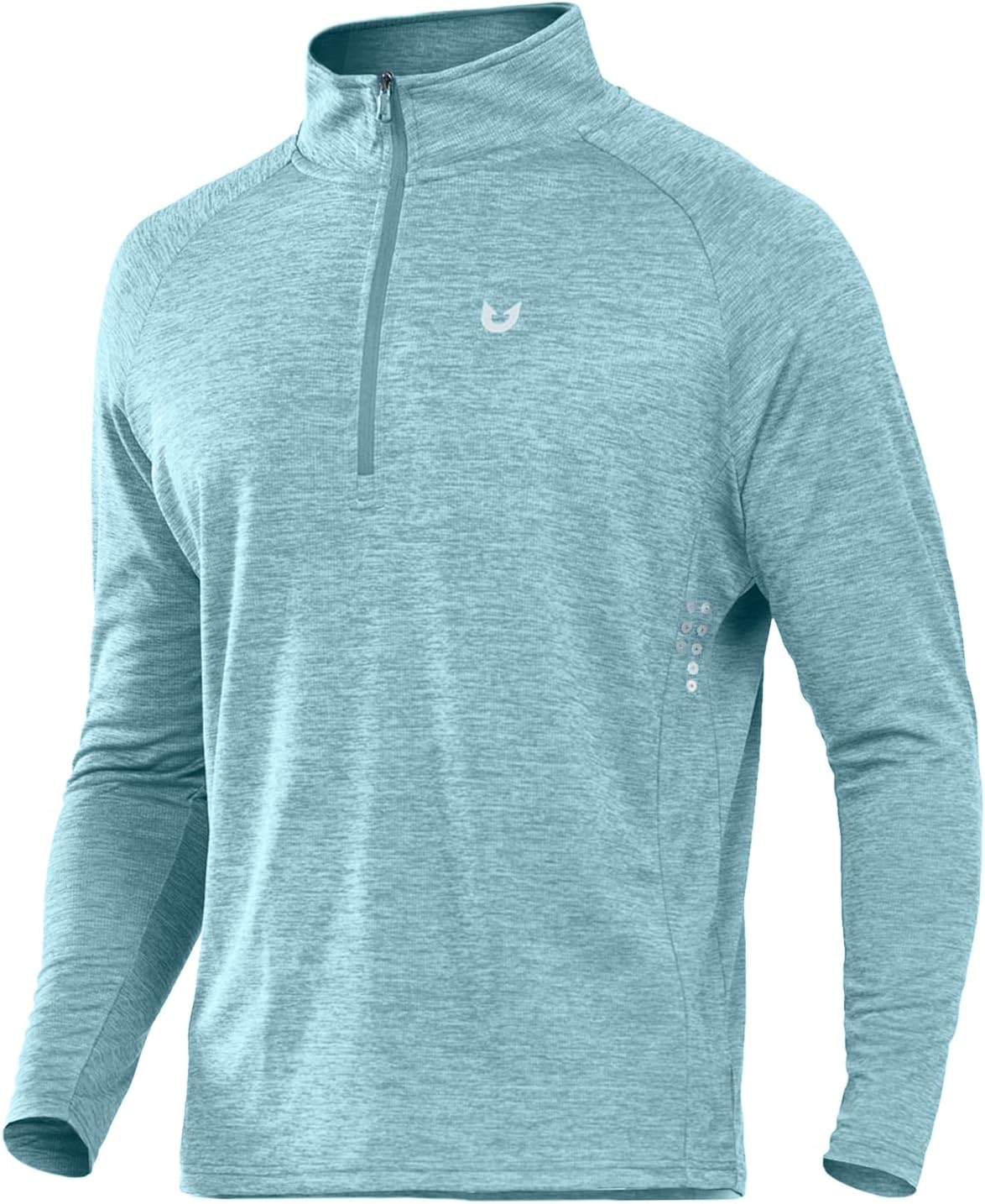 NORTHYARD Quarter Zip Pullover Men Running Shirt Long Sleeve Moisture Wicking Quick Dry Athletic Workout Shirts