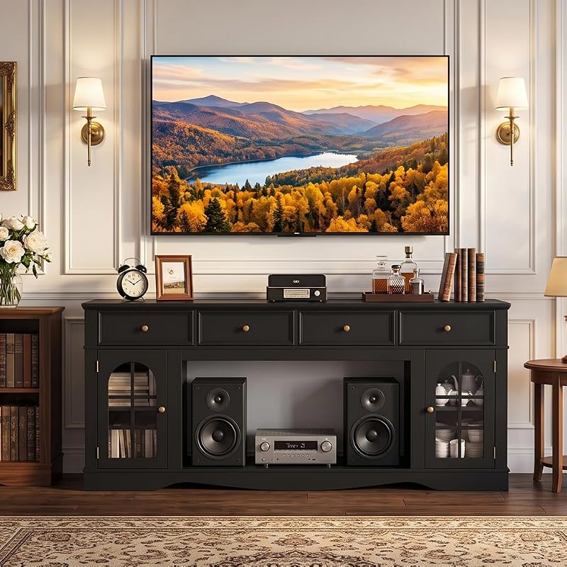 LUCKLIFE 70" TV Stand Table,Modern Entertainment Center image 3