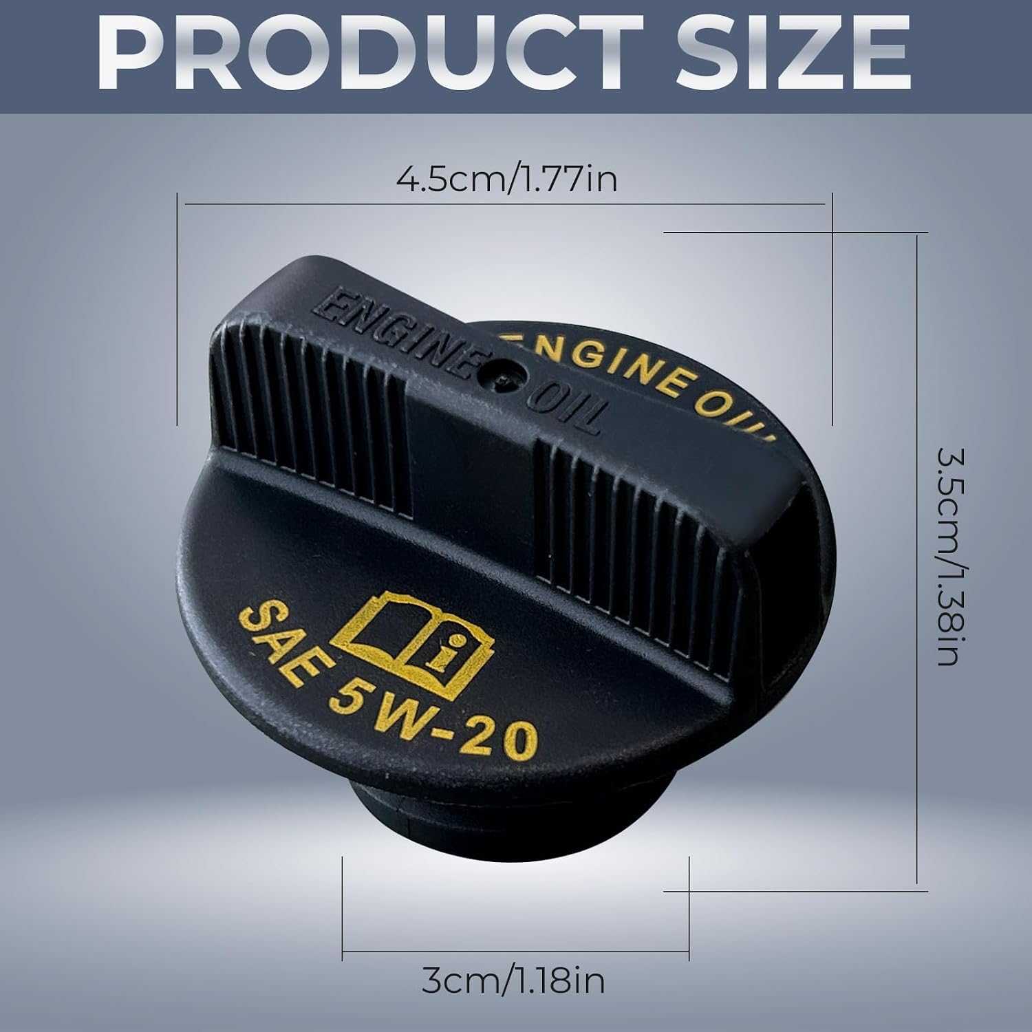80990 Engine Oil Fill Cap For Jeep Dodge Ram Chrysler, 2011-2018 Ram 1500 2500 3500,2009-2016 Journey, 2001-2007 Caravan, 2006-2020 Challenger, 2008-2014 Avenger, 2007-2017 Patriot, 53013775AA